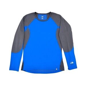 The North Face FlashDry Long Sleeve Athletic Shirt Blue M